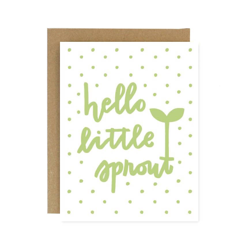 Little Sprout New Baby Greeting Card